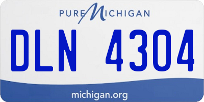 MI license plate DLN4304