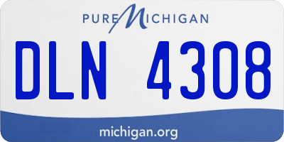 MI license plate DLN4308
