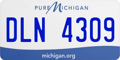 MI license plate DLN4309