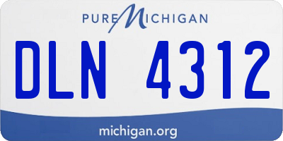 MI license plate DLN4312