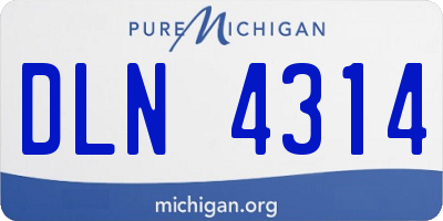 MI license plate DLN4314