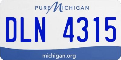 MI license plate DLN4315