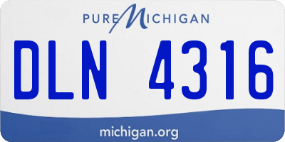 MI license plate DLN4316