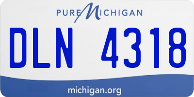 MI license plate DLN4318