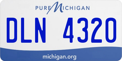 MI license plate DLN4320