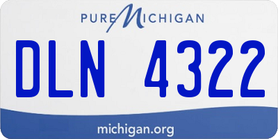 MI license plate DLN4322