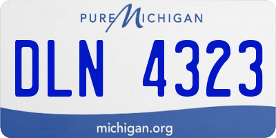 MI license plate DLN4323