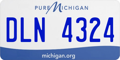 MI license plate DLN4324