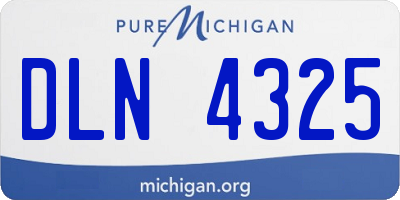 MI license plate DLN4325