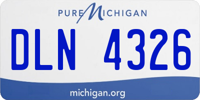 MI license plate DLN4326