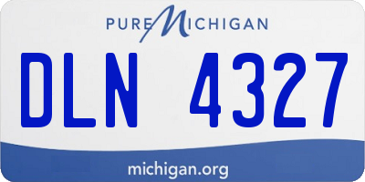 MI license plate DLN4327