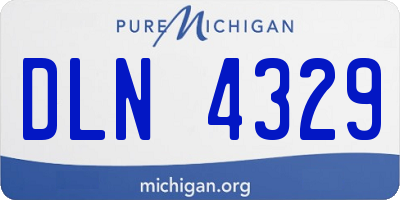 MI license plate DLN4329