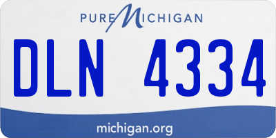 MI license plate DLN4334