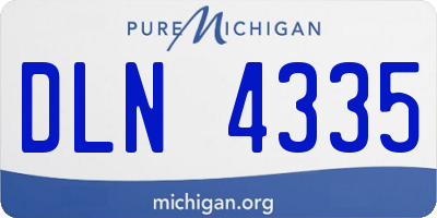 MI license plate DLN4335