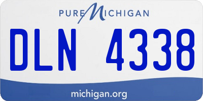 MI license plate DLN4338