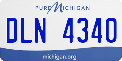 MI license plate DLN4340