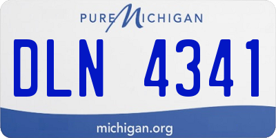 MI license plate DLN4341