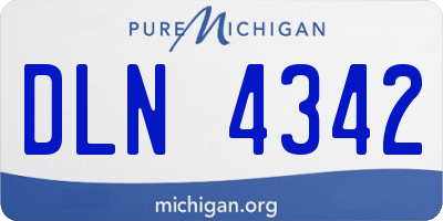 MI license plate DLN4342