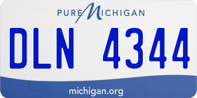 MI license plate DLN4344