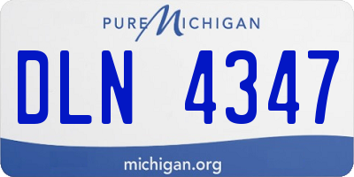 MI license plate DLN4347