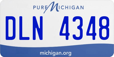 MI license plate DLN4348