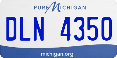 MI license plate DLN4350