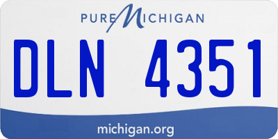 MI license plate DLN4351