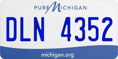 MI license plate DLN4352