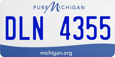 MI license plate DLN4355