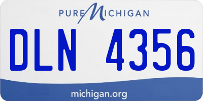 MI license plate DLN4356