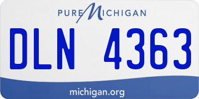 MI license plate DLN4363