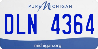 MI license plate DLN4364
