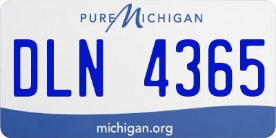 MI license plate DLN4365