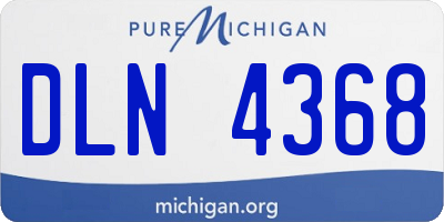 MI license plate DLN4368