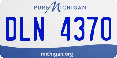 MI license plate DLN4370