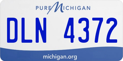 MI license plate DLN4372