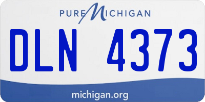 MI license plate DLN4373