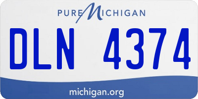 MI license plate DLN4374