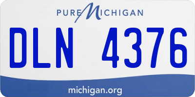 MI license plate DLN4376