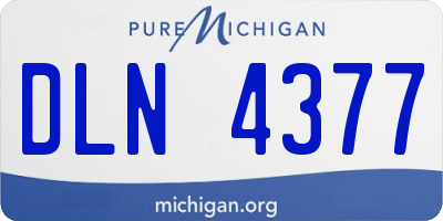 MI license plate DLN4377