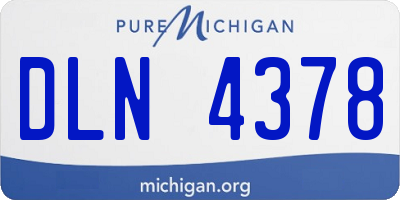 MI license plate DLN4378