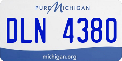 MI license plate DLN4380
