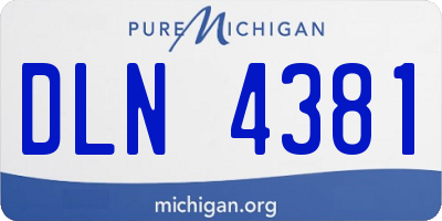 MI license plate DLN4381