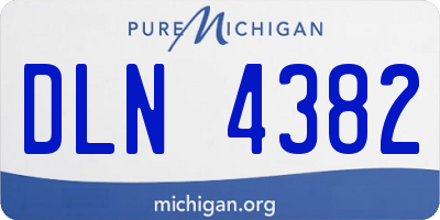 MI license plate DLN4382