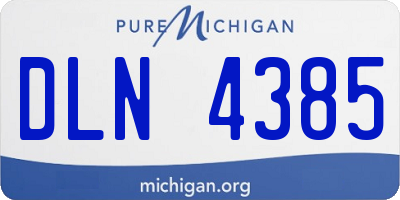 MI license plate DLN4385