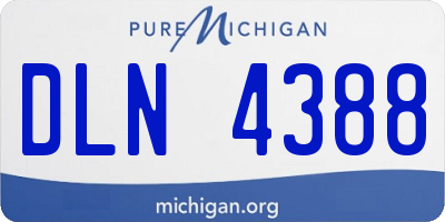 MI license plate DLN4388