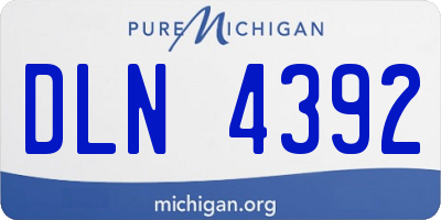 MI license plate DLN4392