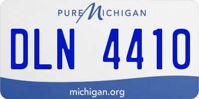 MI license plate DLN4410