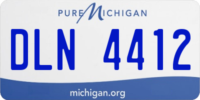 MI license plate DLN4412