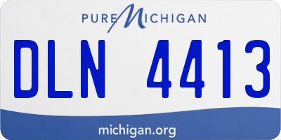 MI license plate DLN4413